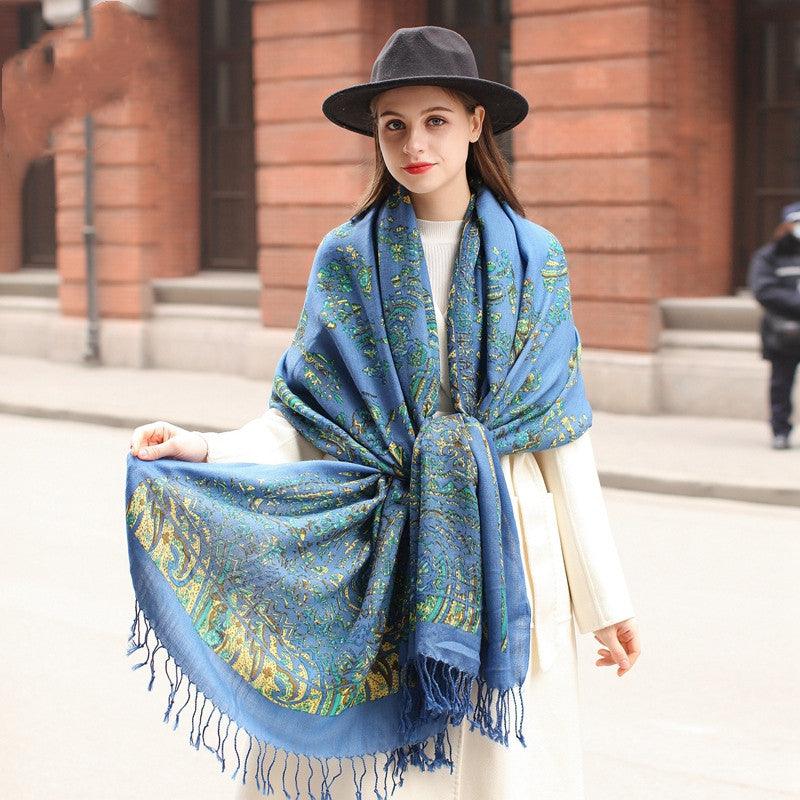 Women's Long Woolen Scarf For Winter scarves, Shawls & Hats