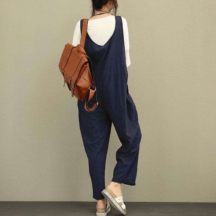 Women's Loose Casual Bib Trousers Bottom wear