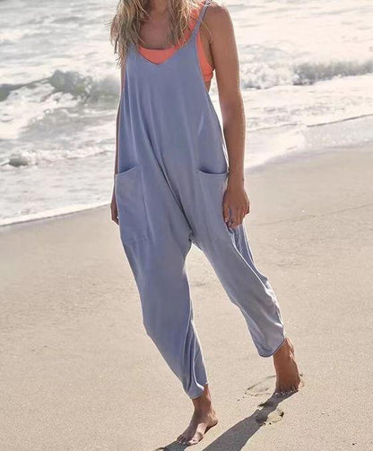 Women's Loose Sleeveless Jumpsuits women's clothing