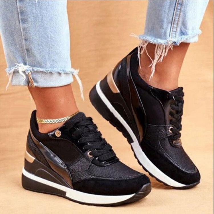 Women's Platform Sequin Flat Casual Sneakers Shoes & Bags