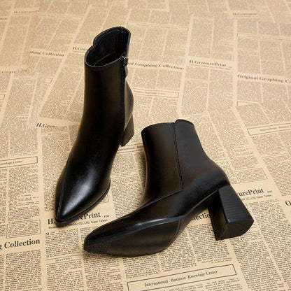 Women's Pointed Toe Autumn Thin Ankle Boots Shoes & Bags
