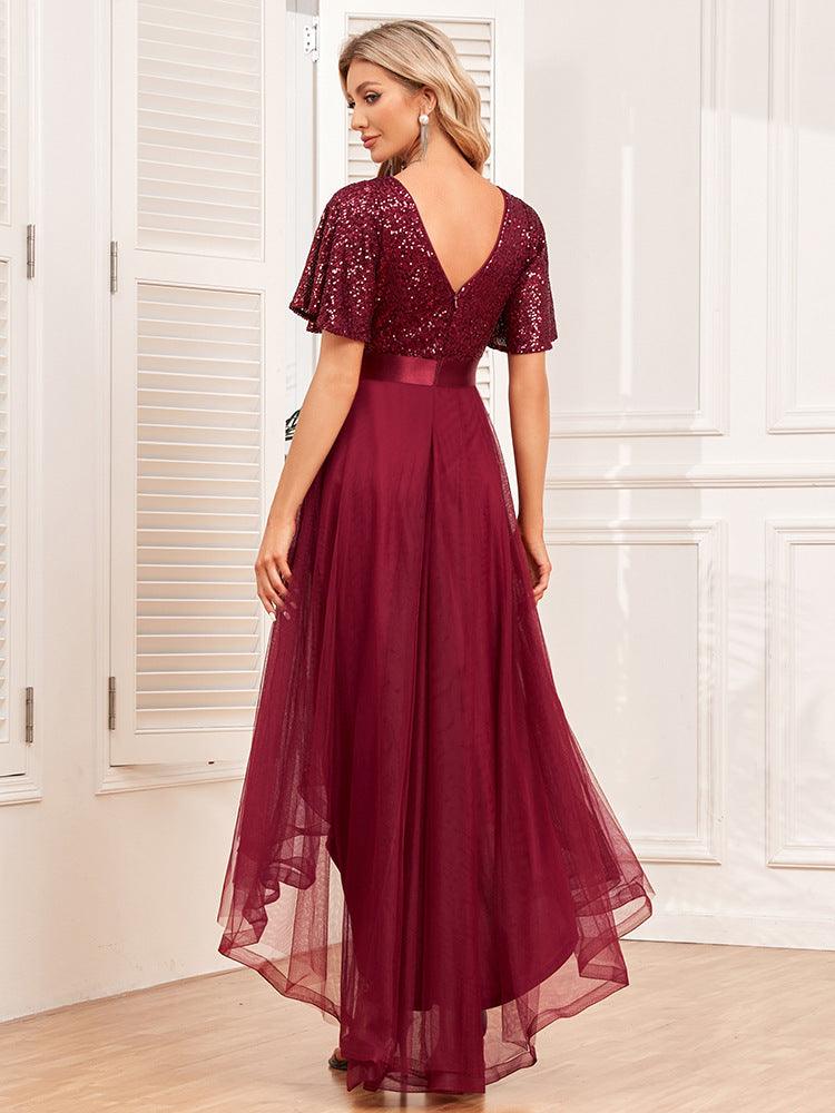 Women's Ruffled Irregular Long Dress Dresses & Tops