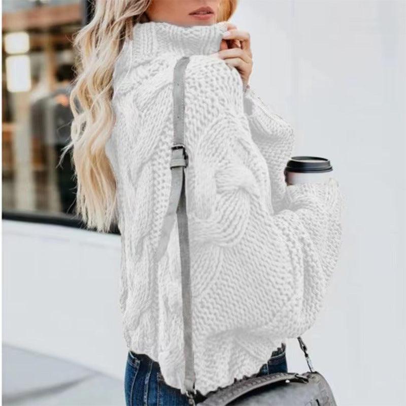 Women's Turtleneck Pullover Loose-fitting Sweater winter clothes for women