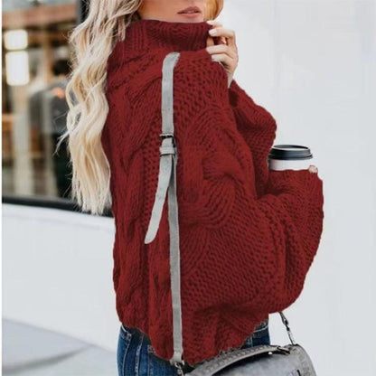Women's Turtleneck Pullover Loose-fitting Sweater winter clothes for women