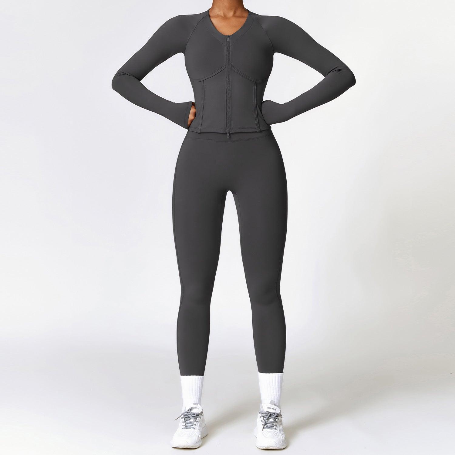 Women's Winter Fleece Thermal Long Sleeves Yoga Clothes Suit fitness & Sports