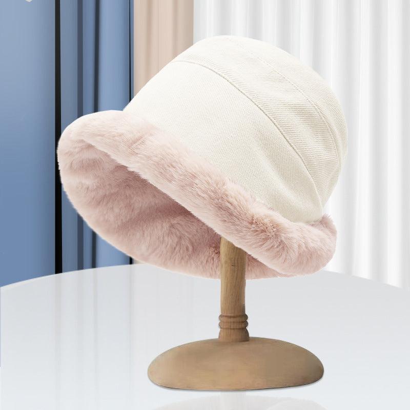 Women's Winter Wild Fleece-lined Thickened Bucket Hat scarves, Shawls & Hats