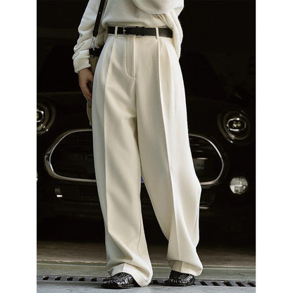 Women's Woolen Straight Wide-leg Pants Bottom wear