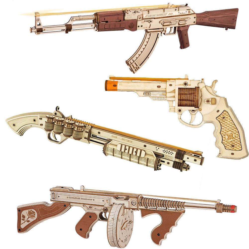 Wooden Puzzle Gun Toys Model DIY kit HOME