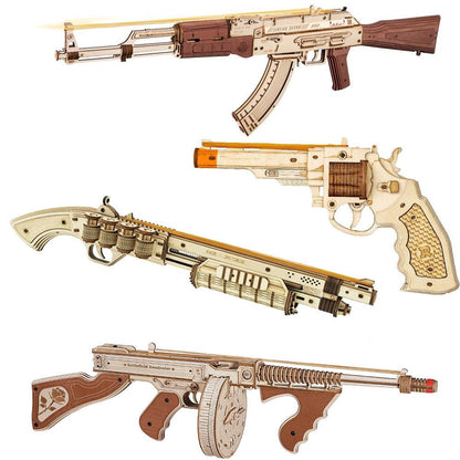 Wooden Puzzle Gun Toys Model DIY kit HOME