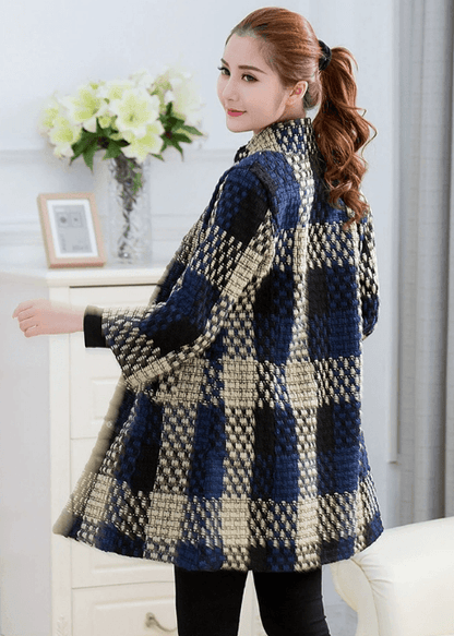 Woolen New Slim-fit Mid-length Thick Flower Coat winter clothes for women