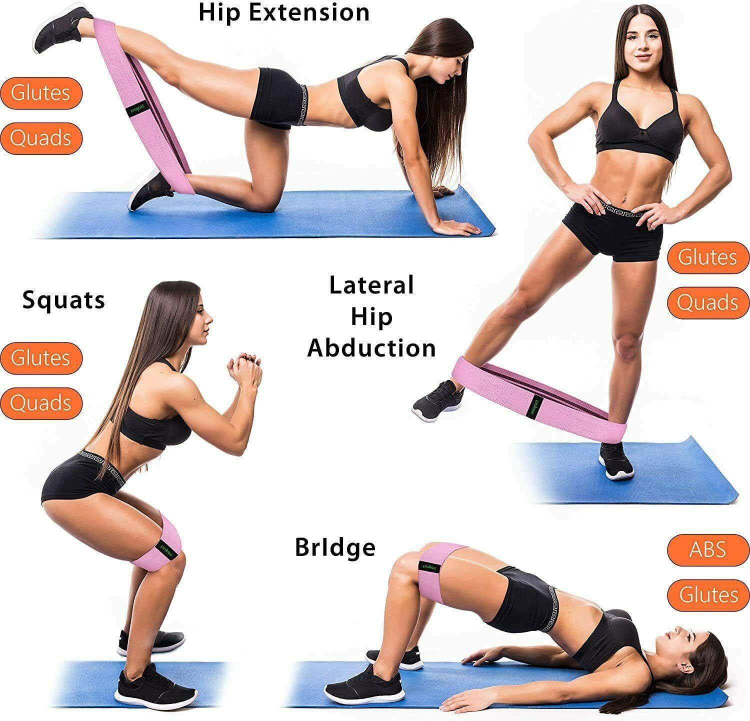 Workout Resistance Bands Legs & Butt Workout fitness & Sports