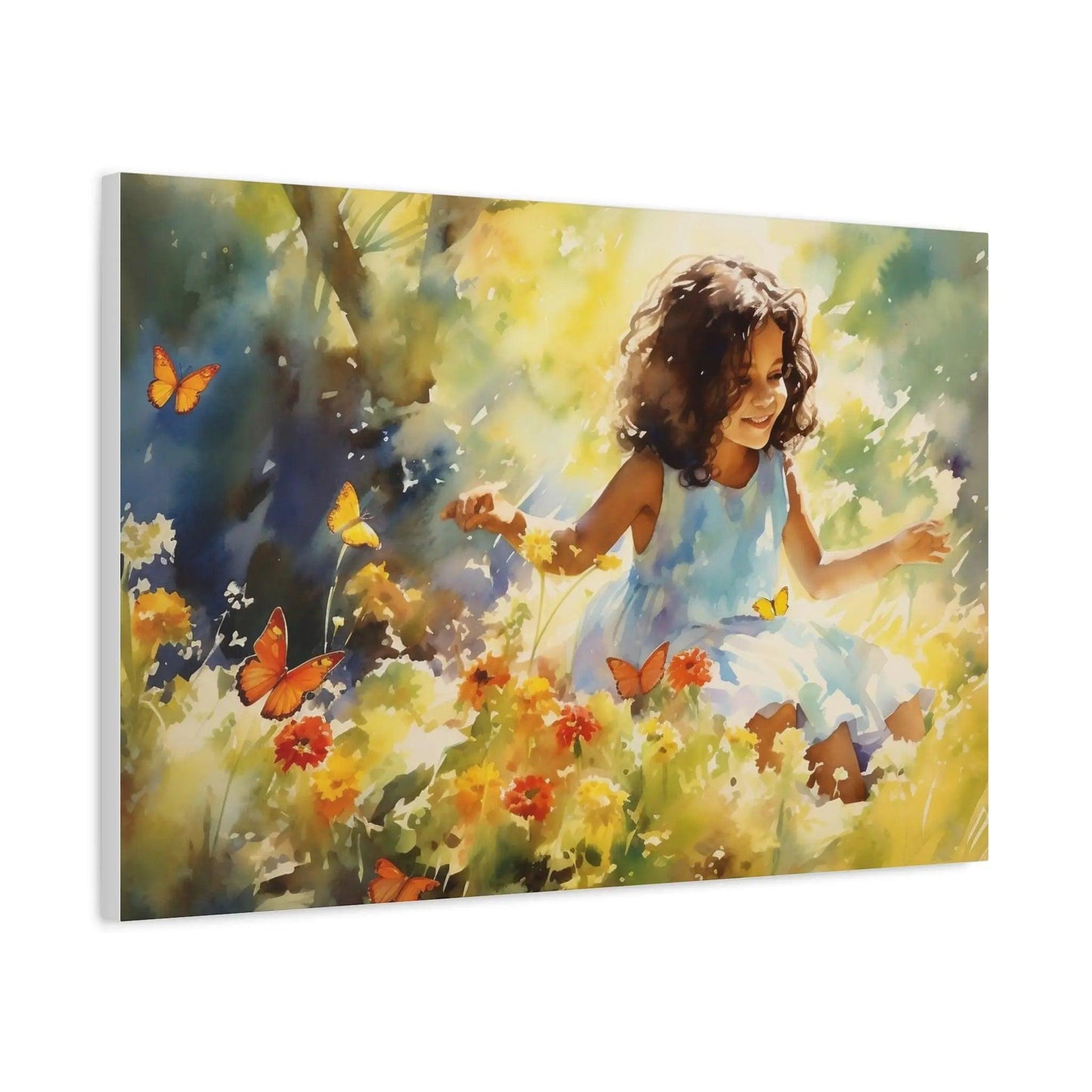 Young Girl in Garden - Matte Canvas, Canvas