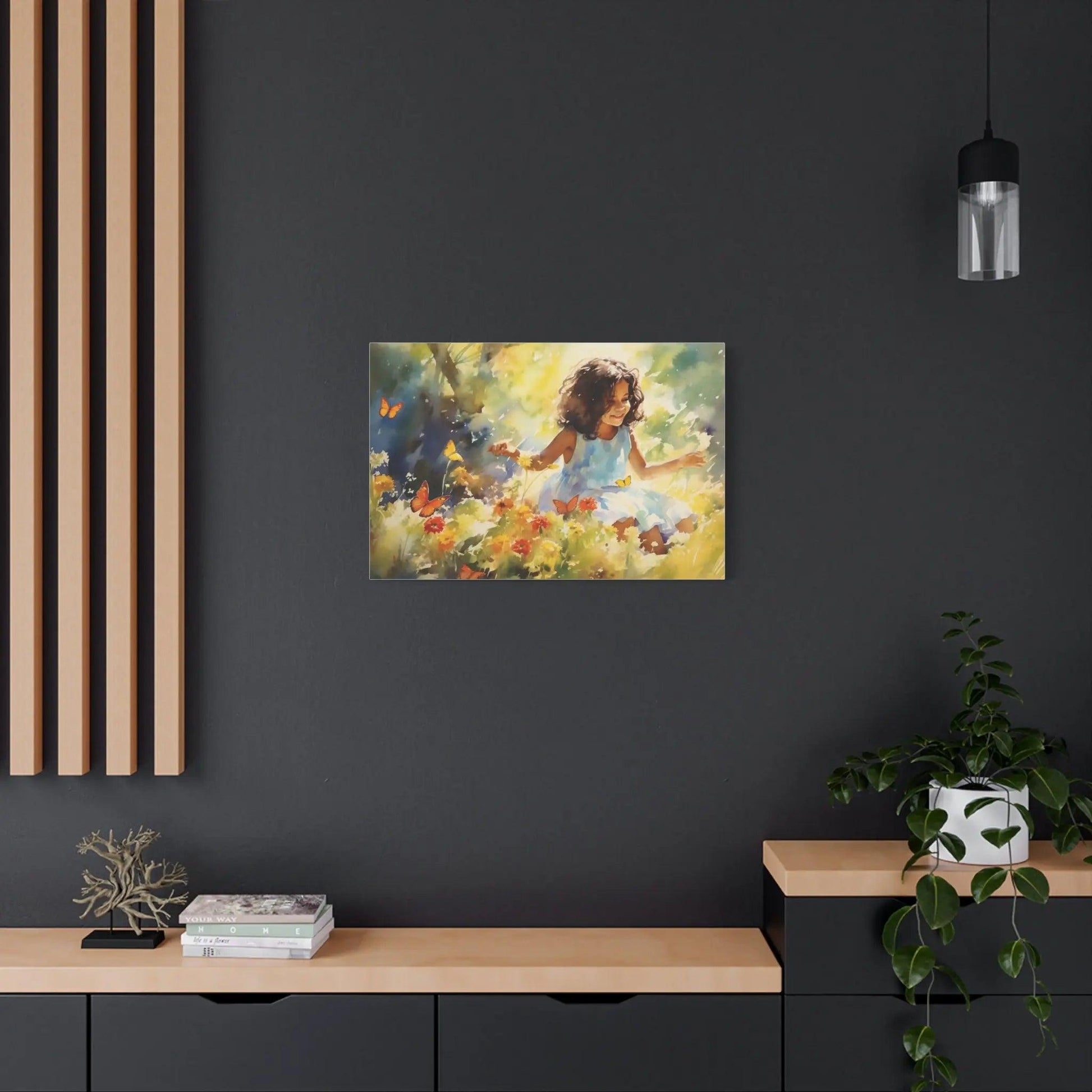 Young Girl in Garden - Matte Canvas, Canvas