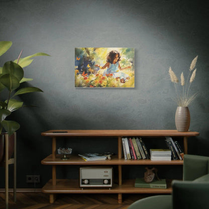 Young Girl in Garden - Matte Canvas, Canvas