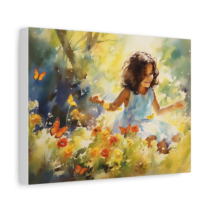 Young Girl in Garden - Matte Canvas, Canvas