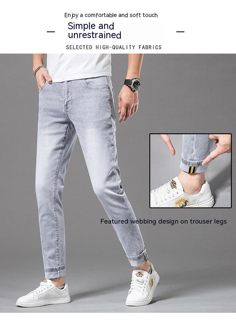Youth Men's Cotton Slim Fit Pants Jeans Kids clothes