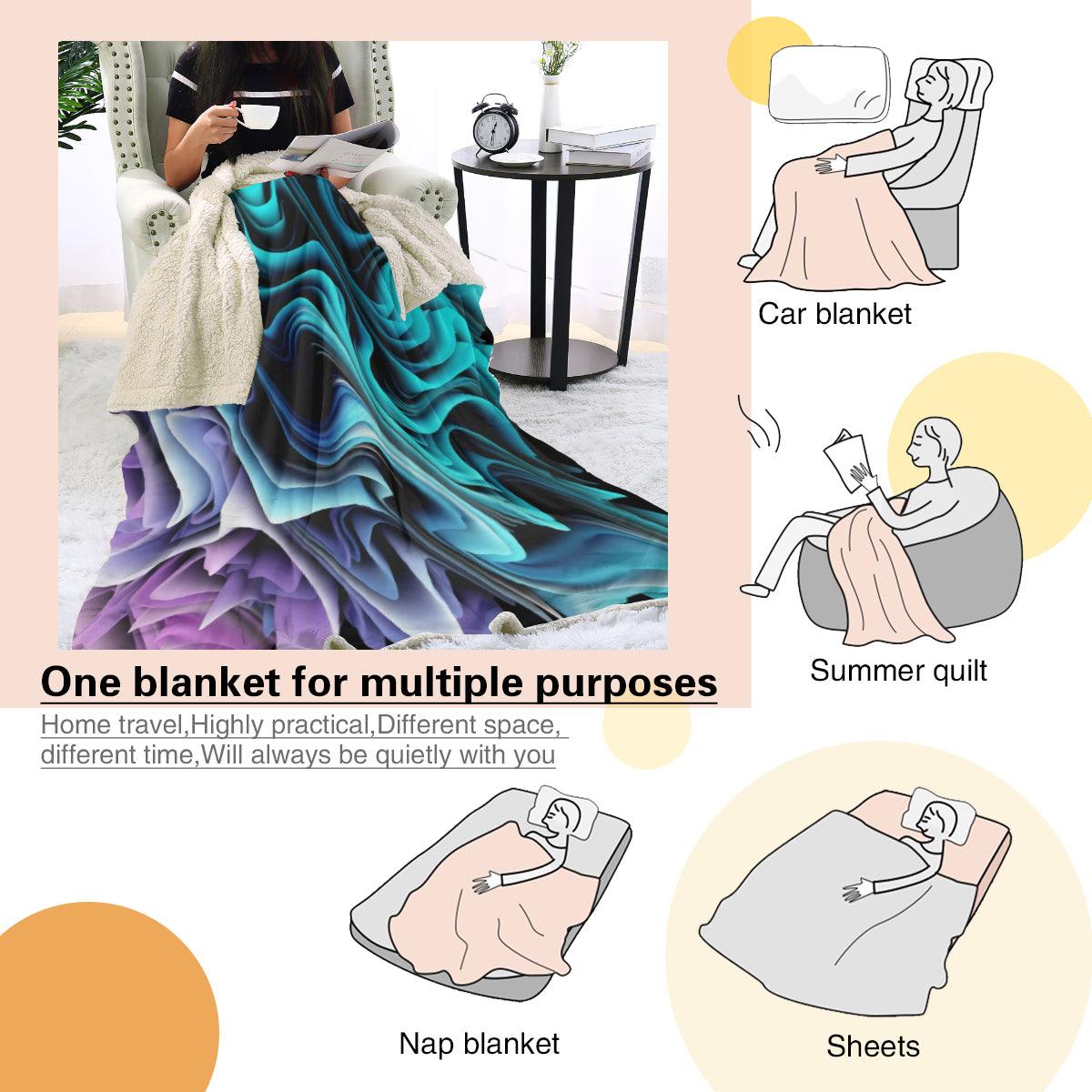 amber-Printed Blanket Home Decor