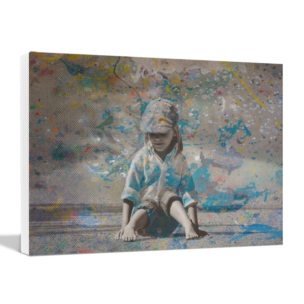 Child Painting- Modern Wall Art Canvas